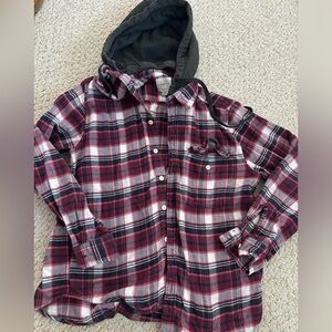 American Eagle hooded flannel